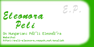 eleonora peli business card